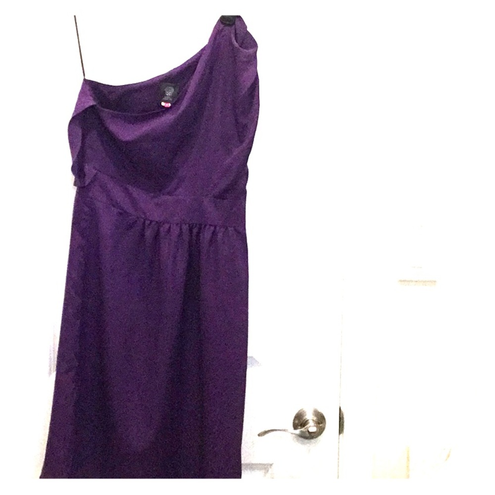 Vince Camuto Purple one shoulder  dress, size 4,